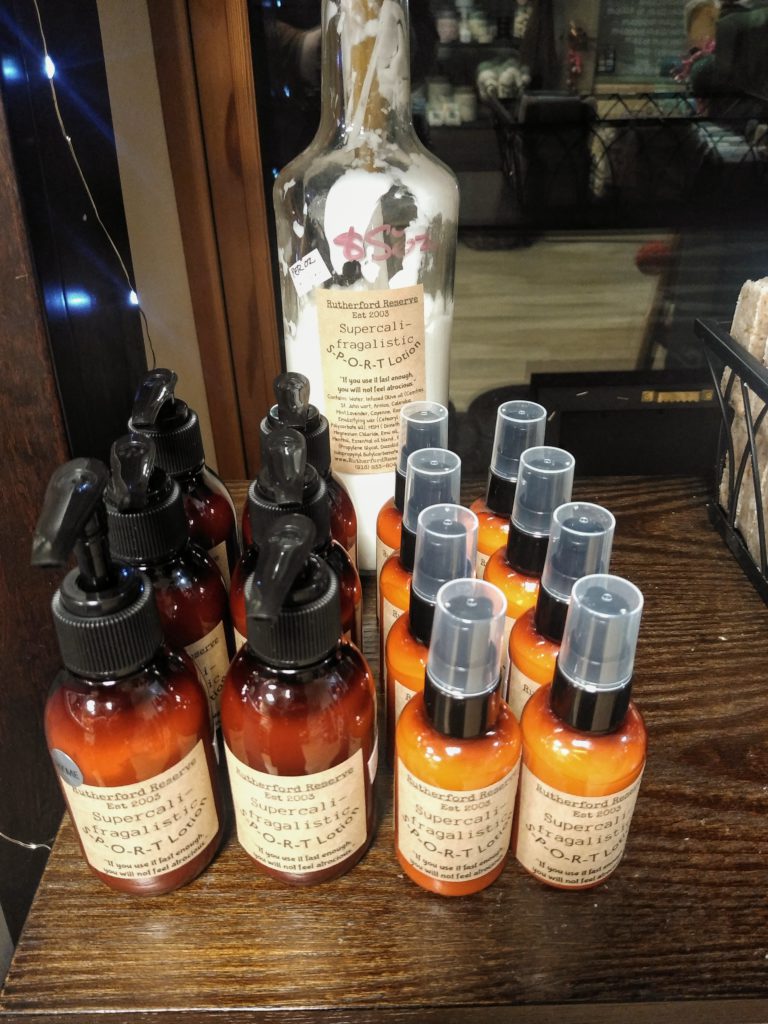 Sports sore muscle Lotion Rutherford Reserve